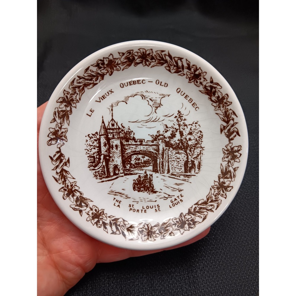Wood and Sons Le Vieux Quebec Old Quebec‎ Ironstone Trinket Dish Made in England